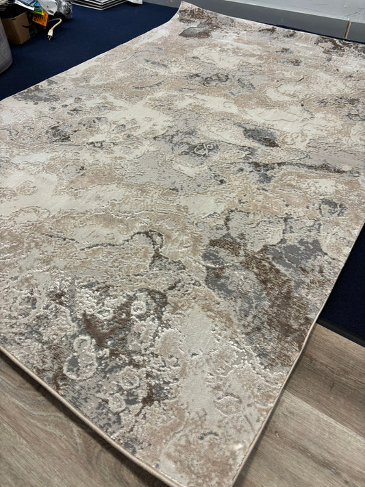 Earthy Abstract Beige Rug – Natural Stone Texture Modern Carpet