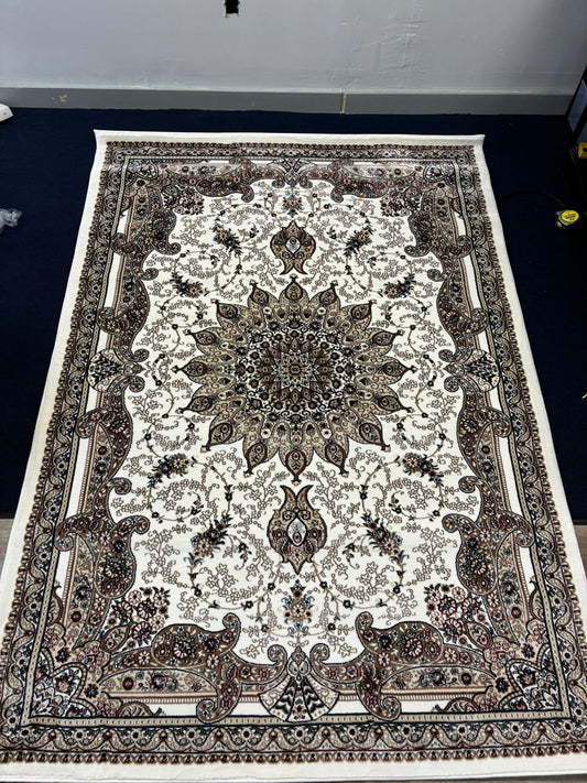 Cream Traditional Medallion Rug