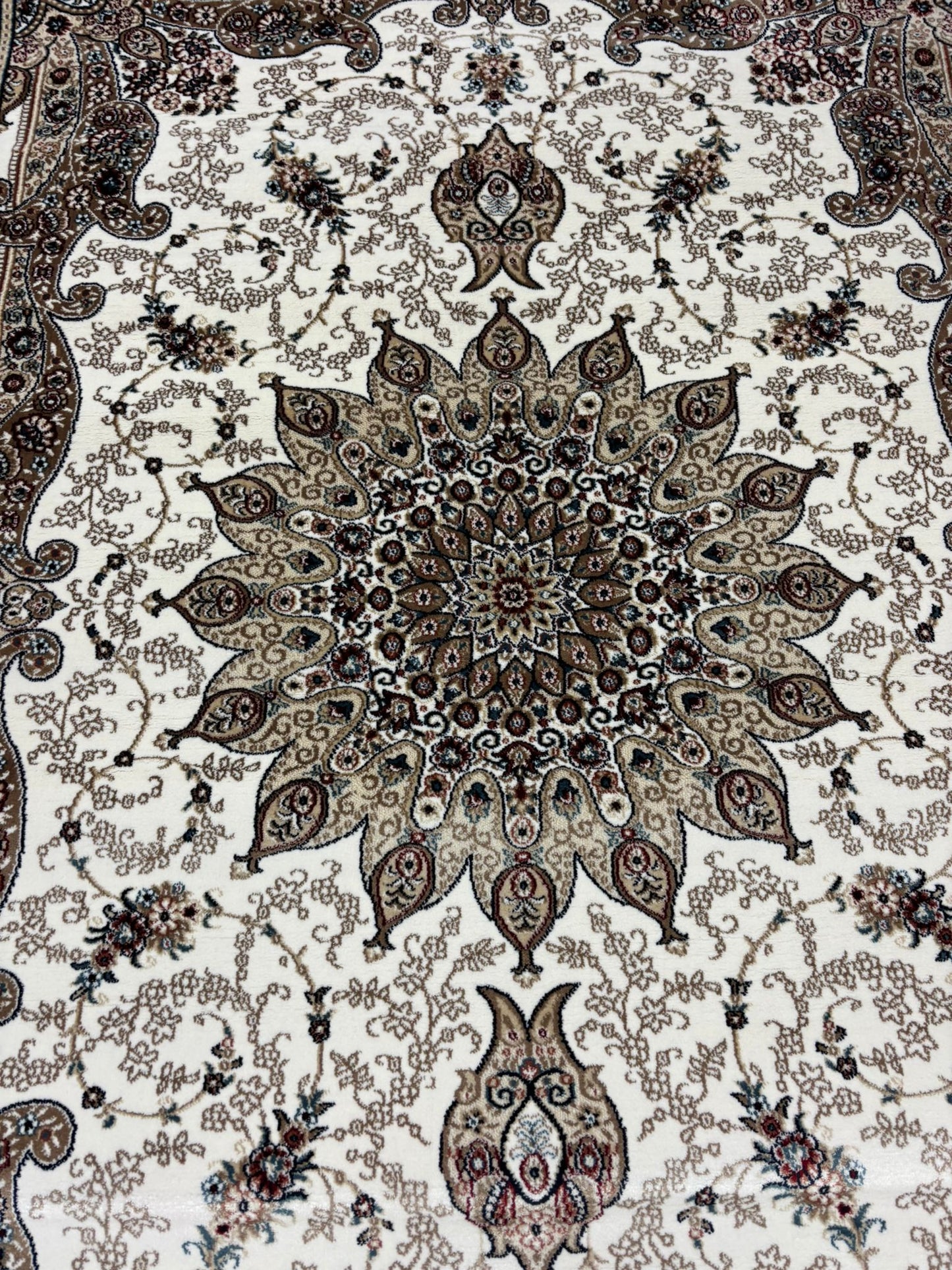Cream Traditional Medallion Rug