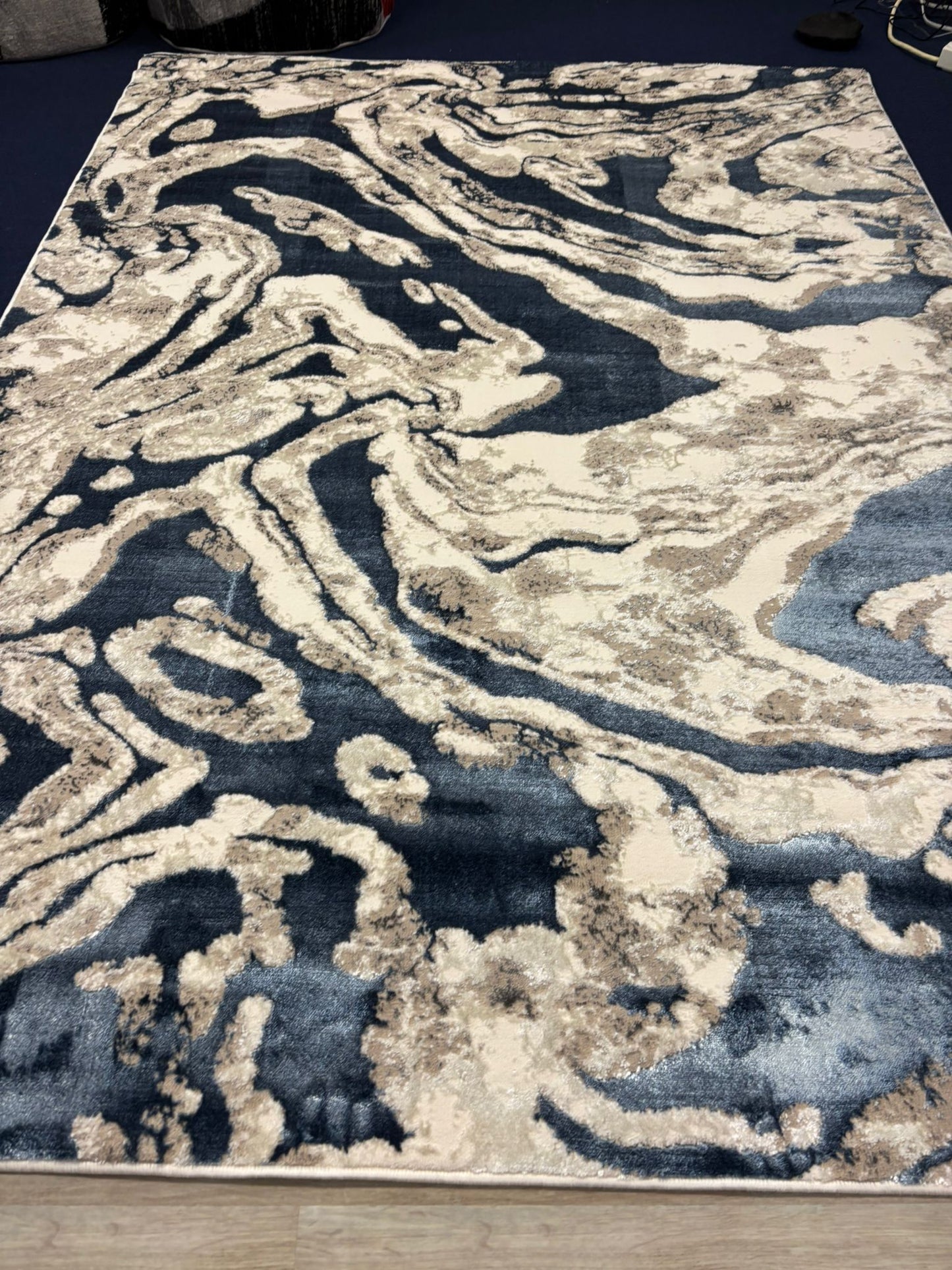 Abstract Granite Pattern Rug – Beige, Grey & Black Modern Area Rug