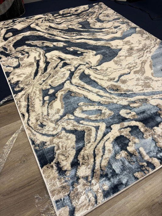 Abstract Granite Pattern Rug – Beige, Grey & Black Modern Area Rug