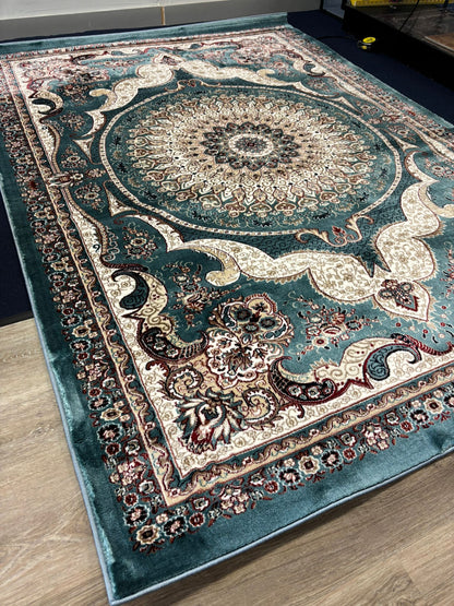 Silk Blend Medallion Area Rug