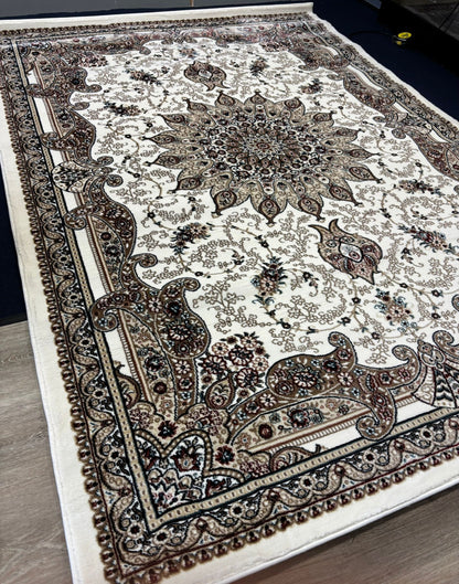 Cream Traditional Medallion Rug