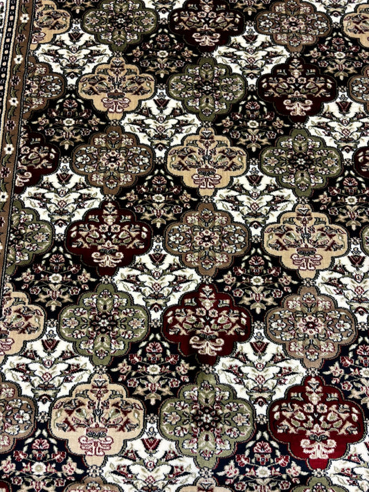 Traditional Turkish Area Rug – Floral Repeating Pattern