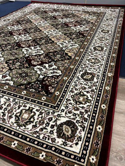Traditional Turkish Area Rug – Floral Repeating Pattern