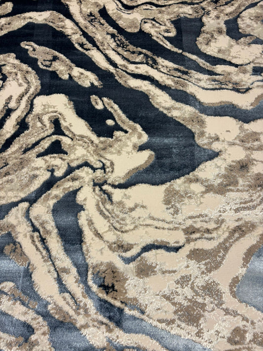Abstract Granite Pattern Rug – Beige, Grey & Black Modern Area Rug