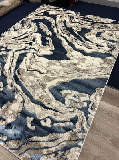 Abstract Granite Pattern Rug – Beige, Grey & Black Modern Area Rug