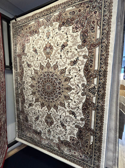 Cream Traditional Medallion Rug