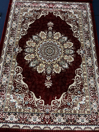 Turkish Traditional Red Area Rug – Medallion Design