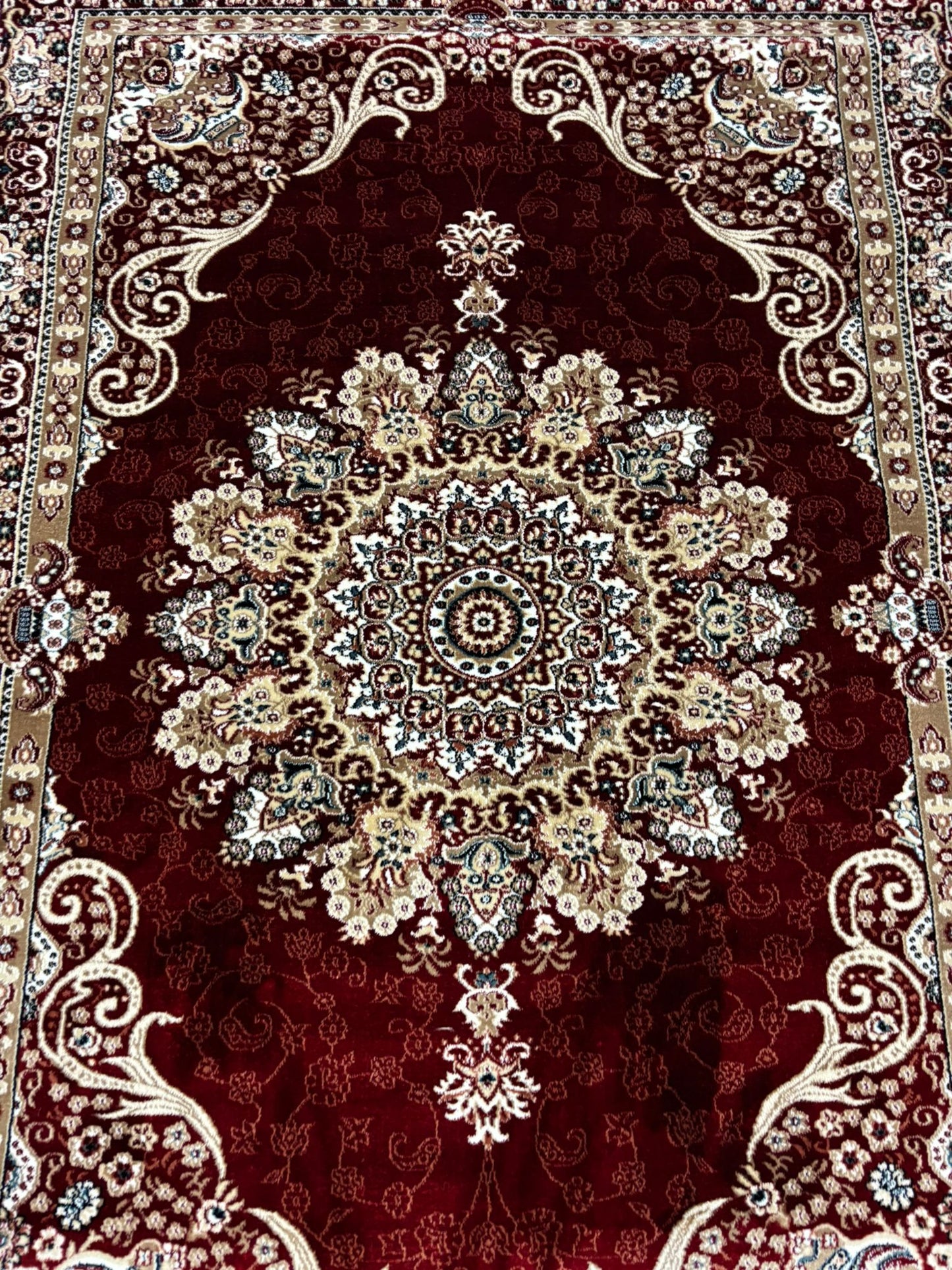 Turkish Traditional Red Area Rug – Medallion Design