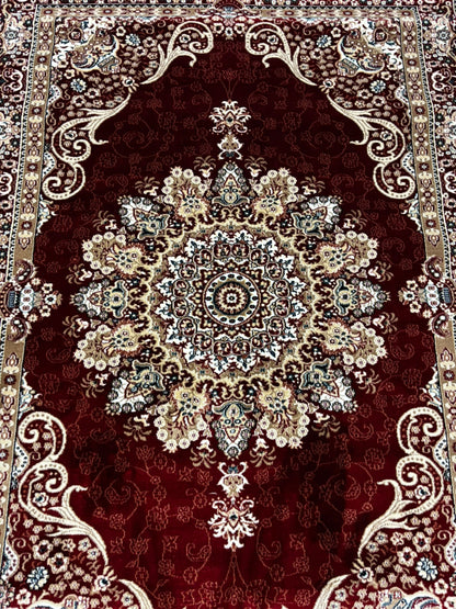 Turkish Traditional Red Area Rug – Medallion Design