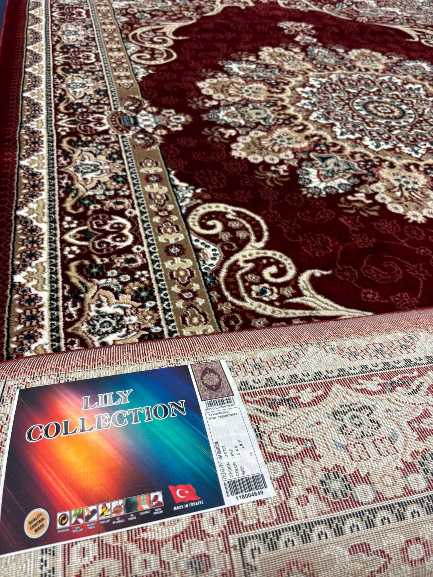 Turkish Traditional Red Area Rug – Medallion Design
